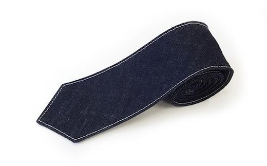 ネクタイ 【せとうちブルー／ホワイトステッチ】福山産デニム使用 デニムネクタイ 広島県福山市/office ROBE DE SETOUCHI ネクタイ プレゼント ギフト デニム メンズ [BAAF015]