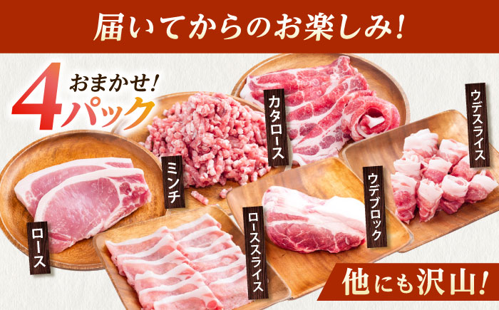 豚肉 うつみ潮風豚 精肉おまかせ4パックセット（1P/180g～280g） 豚肉 スライス 肉 お肉 にく 食品 国産 人気 おすすめ広島県福山市/株式会社横島ファーム [BABT002]