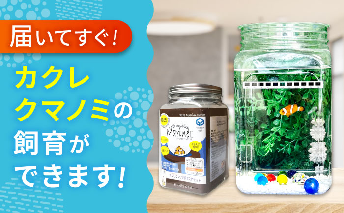 水槽 カクレクマノミ飼育セット（1ヶ月死亡補償付き）ボトルアクアリウムマリン2 水槽 魚 自由研究 ペット 観賞魚  安全な人工海水 広島県福山市/株式会社ウォーターエンジニアリング [BACD003]