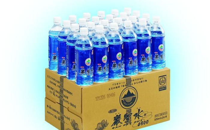 【全6回定期便】飲料 水 ミネラルウォーター 巌聖水6500 500ml×24本 広島県福山市/小林商事 ミネラルウォーター ペットボトル 500ml 24本 保存用 備蓄 防災 [BAEA018]