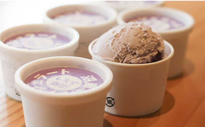 【全3回定期便】沼南ミルクジェラート 沼隈ぶどう ６個　アイス  ぶどう  アイス アイスクリーム デザート スイーツ ご当地 広島県福山市/甚ごろう [BAEC042]