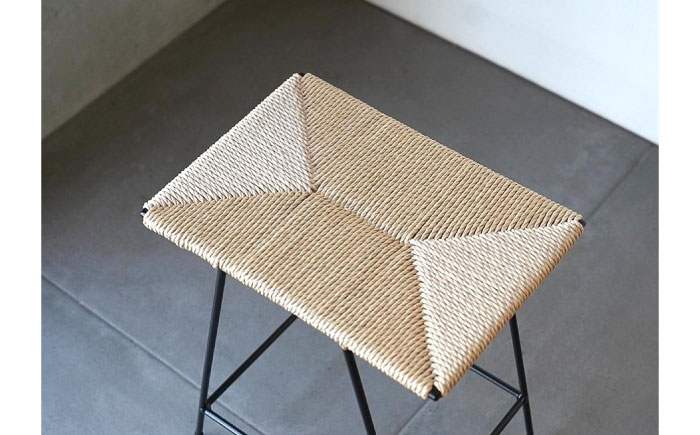 スツール ペーパーコードスツール IRON 広島県福山市/株式会社府中家具 インテリア 国産家具 スツール ナチュラル 椅子 [BAGE004]