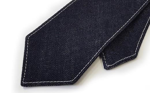 ネクタイ 【せとうちブルー／ホワイトステッチ】福山産デニム使用 デニムネクタイ 広島県福山市/office ROBE DE SETOUCHI ネクタイ プレゼント ギフト デニム メンズ [BAAF015]