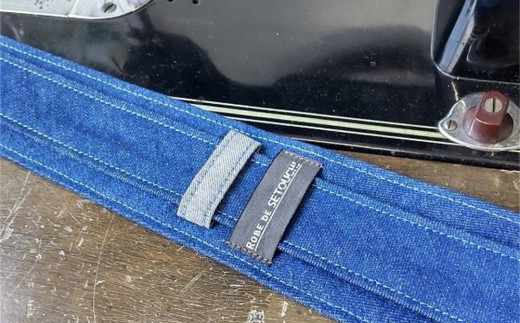 ネクタイ 【マリンブルー／ライトブルーステッチ】 福山産デニム使用 デニムネクタイ 広島県福山市/office ROBE DE SETOUCHI ネクタイ プレゼント ギフト デニム メンズ [BAAF026]