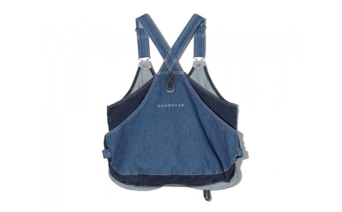 ベスト FUKUYAMA Denim Camping Vest（サイズ：L｜カラー：Indigo） 広島県福山市/株式会社スノーピーク キャンプ デニム レディース メンズ 前開き 春夏 秋冬 [BACO004]