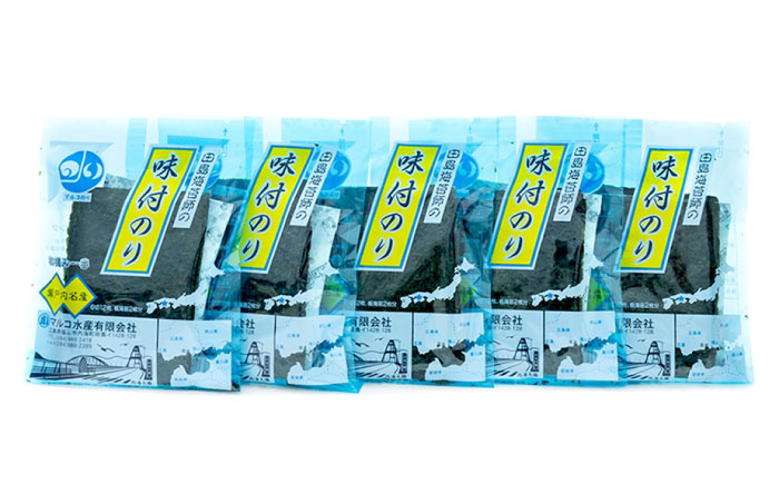 田島海苔師の味付のり (6切12枚5袋)×15個入 広島県福山市/マルコ水産有限会社 味付けのり 海苔 個包装 お中元 ギフト [BABD015]