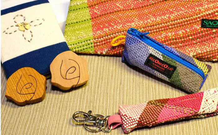 ステーショナリー デスクに映える手織り小物セット「IRODORI『彩』」ステーショナリーセレクション ステーショナリー 詰合せ セット 文房具 ハンドメイド 雑貨 小物 広島県福山市/一般社団法人トータルライフサポートふくやま [BABK008]