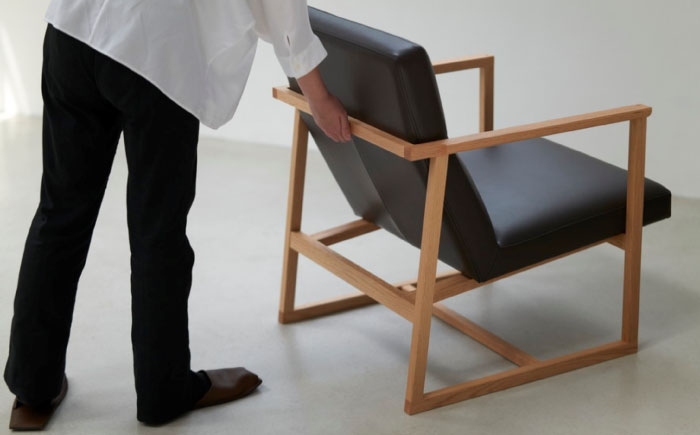 椅子 MS154（ベージュ）LEVE （レーベ）ラウンジチェア ナチュラルレザー製 椅子 イス チェア ファニチャー 家具 人気 おすすめ 広島県福山市/株式会社心石工芸 [BABV012]