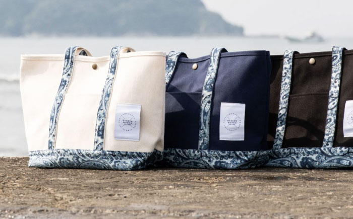 デニム 「デニム抜染（ばっせん）トートバッグ」＜ネイビー＞ バッグ かばん デニム 雑貨 鞄 広島県福山市 / 山陽染工株式会社 [BADS019]