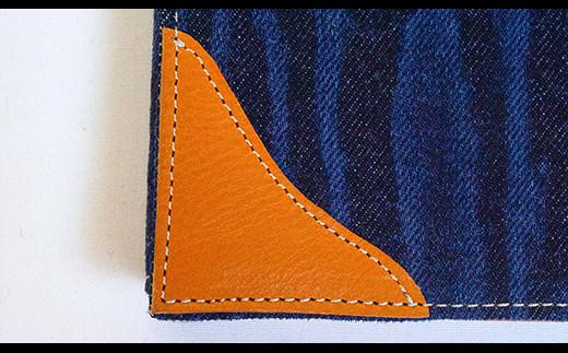 ブックカバー ノートカバー A4 刺繍版 ブックカバー デニム ノート 本 カバー 文庫本 お洒落 おしゃれ 木製 本革 広島県福山市/有限会社アルファ企画 [BAFB017]