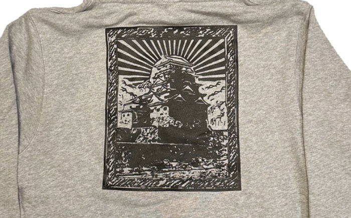 パーカー FYC 福山キャッスルシリーズ 裏パイルパーカー 【グレー/Lサイズ】　パーカー ファッション 衣類 福山城 ユニセックス 男女兼用 広島県福山市/有限会社ホルス [BAFG006]