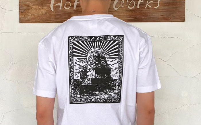 Ｔシャツ FYC 福山キャッスルシリーズ 【ホワイト/XLサイズ】　Ｔシャツ 半袖 ファッション 衣類 福山城 ユニセックス 男女兼用 広島県福山市/有限会社ホルス [BAFG014]