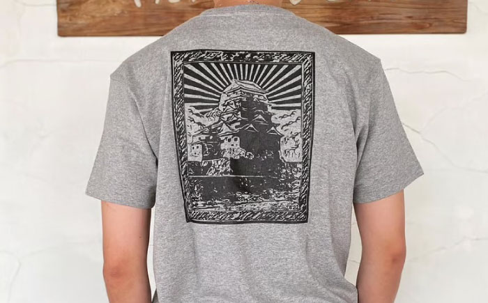 Ｔシャツ FYC 福山キャッスルシリーズ 【グレー/XLサイズ】　Ｔシャツ 半袖 ファッション 衣類 福山城 ユニセックス 男女兼用 広島県福山市/有限会社ホルス [BAFG017]