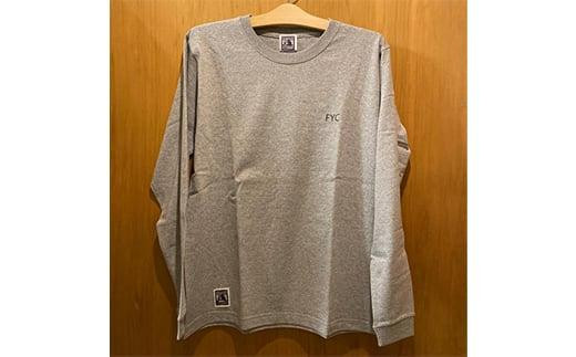 Tシャツ FYC 福山キャッスル 長袖Tシャツ グレー L ユニセックス  Tシャツファッション お洒落 おしゃれ 広島県福山市/有限会社ホルス [BAFG026]
