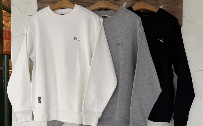 スウェット FYC福山キャッスルシリーズ裏パイルスウェット ブラック XL ユニセックス スウェット 広島県福山市/有限会社ホルス [BAFG037]