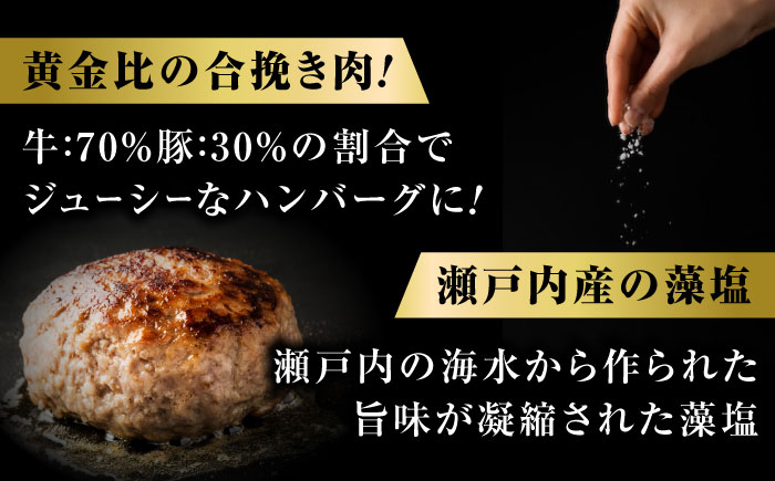 【スピード/年内発送】冷凍 肉 和牛入り藻塩ハンバーグ(デミグラス) 5個セット 広島県福山市/有限会社池口精肉店 黒毛和牛 国産 おかず 湯煎 ギフト [BAFK003]
