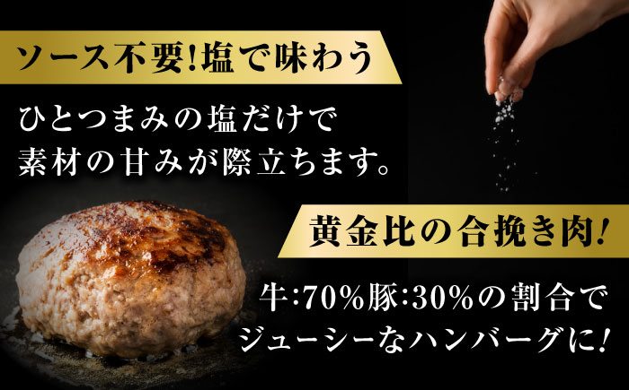 【スピード/年内発送】冷凍 肉 「福山ブランド認定商品」塩で食べるハンバーグステーキ10個セット(約150g×10個) 広島県福山市/有限会社池口精肉店 黒毛和牛 国産 おかず [BAFK016]