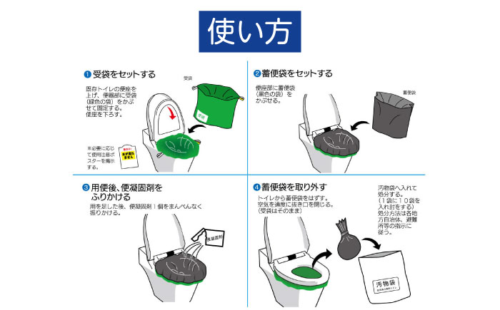 非常時トイレ　ベンリー袋Ｇ　10回分　防臭袋プラス（×2セット）　広島県福山市/株式会社ケンユー　携帯トイレ 非常用トイレ 車載トイレ ポータブル 簡易 使い捨て 防災 災害用 緊急 避難所 断水時 キャンプ 登山 渋滞 アウトドア 介護 介助 [BACL007]