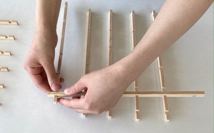 インテリア 格子額キット（白木） 広島県福山市/東洋額装株式会社 写真入れ ポストカード はがき 木製 壁掛け 手作り [BAEM012]