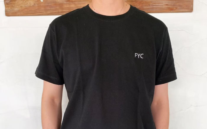 Ｔシャツ FYC 福山キャッスルシリーズ 【ブラック/Lサイズ】　Ｔシャツ 半袖 ファッション 衣類 福山城 ユニセックス 男女兼用 広島県福山市/有限会社ホルス [BAFG019]