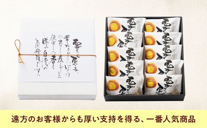 お菓子 むぎっこ栗っ子（10入箱） おやつ 菓子 お茶 スイーツ 広島県福山市/有限会社勉強堂 [BAFL032]