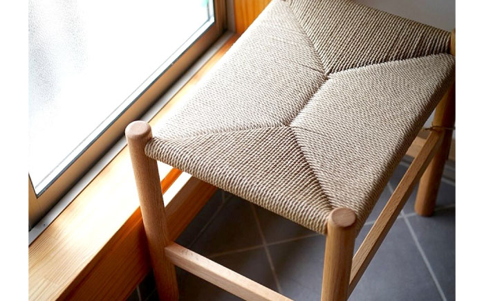 スツール ペーパーコードスツール オークNA 広島県福山市/株式会社府中家具 インテリア 国産家具 スツール ナチュラル 椅子 [BAGE003]