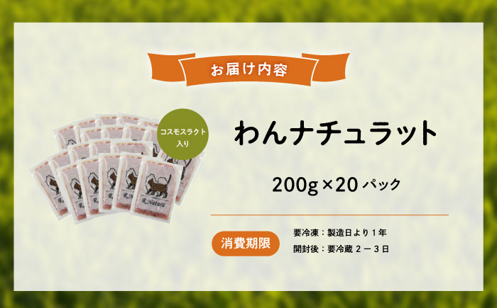 ペットフード わんナチュラット 100g×20p 計2kg （コスモスラクト） ペットフード 2kg 犬のえさ おすすめ 国産 広島県福山市/R.Natura（アール ナトゥーラ） [BAAH008]