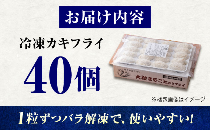 【スピード発送】冷凍 大粒 カキフライ 40粒 広島県産 冷凍カキフライ 広島牡蠣 牡蠣 かき カキ  料理 簡単 魚介類 海鮮 ギフト 広島県福山市/クニヒロ株式会社 [BACG006]