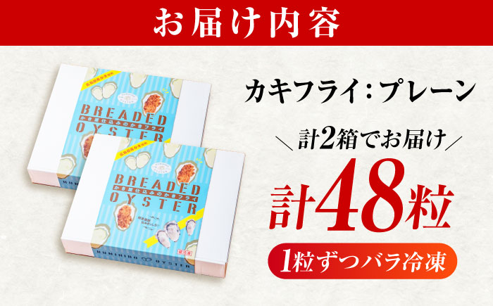 【スピード発送】冷凍 カキフライ  (プレーン 計48粒)  広島県産 冷凍カキフライ 広島牡蠣 牡蠣 かき カキ  料理 簡単 魚介類 海鮮 ギフト 広島県福山市/クニヒロ株式会社 [BACG009]