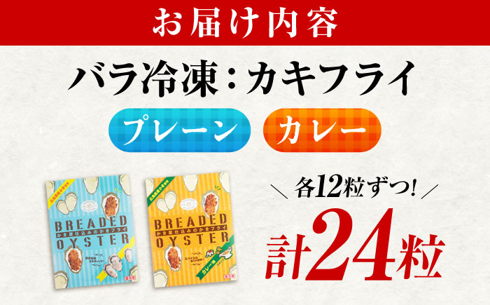 【スピード発送】冷凍 カキフライ (2種 食べ比べ 12粒×2袋) プレーン×カレー 広島県産 冷凍カキフライ 広島牡蠣 牡蠣 かき カキ  料理 簡単 魚介類 海鮮 ギフト 広島県福山市/クニヒロ株式会社 [BACG014]