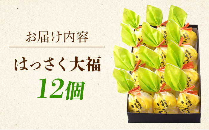 【年内発送】お菓子 はっさく大福12個入 お菓子 大福 八朔 柑橘 みかん オレンジ 餅 ギフト お取り寄せ スイーツ フルーツ大福 ご当地 菓子 おかし デザート 食品 人気 おすすめ 広島県福山市/株式会社虎屋本舗 [BADH012]