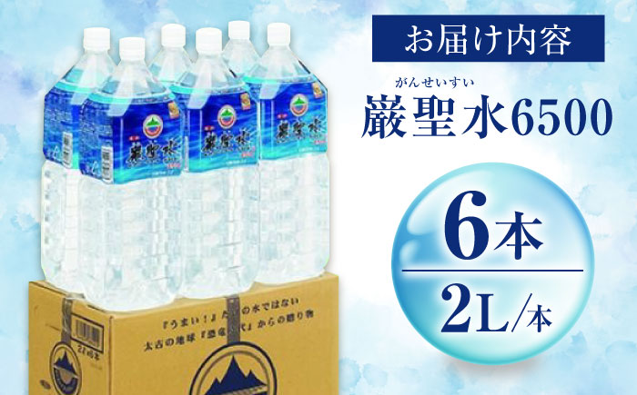 飲料 水 ミネラルウォーター 巌聖水6500 2L×6本入り 広島県福山市/小林商事 ミネラルウォーター ペットボトル 2l 2リットル 保存用 備蓄 防災 [BAEA013]
