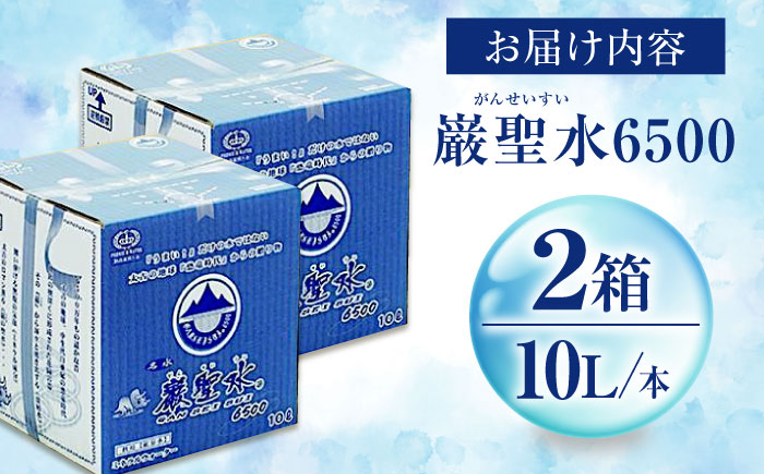 飲料 水 ミネラルウォーター 巌聖水6500 10L×2箱入り 広島県福山市/小林商事 ミネラルウォーター ペットボトル 10l 10リットル 保存用 備蓄 防災 [BAEA014]