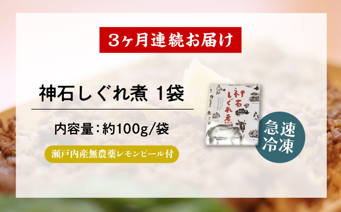 【全3回定期便】神石しぐれ煮 100g×1袋　牛 神石しぐれ煮  牛 ブランド牛 A4 加工品 牛しぐれ 広島県福山市/甚ごろう [BAEC028]