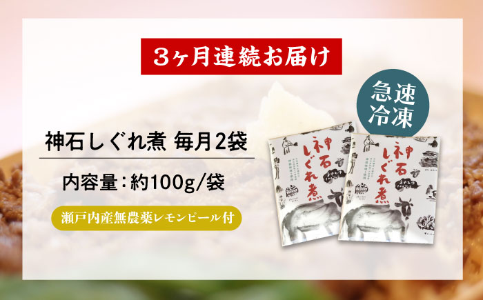 【全3回定期便】神石しぐれ煮 100g×2袋　牛 神石しぐれ煮  牛 ブランド牛 A4 加工品 牛しぐれ 広島県福山市/甚ごろう [BAEC032]