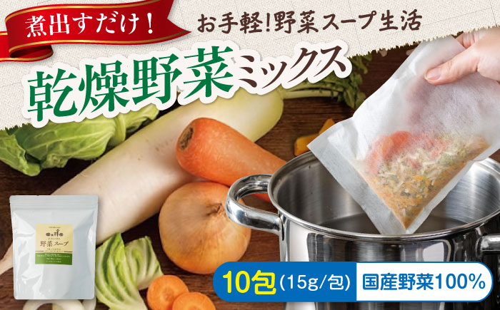 スープ 野菜スープ（10包入り）スープ 野菜 スープ パック 出汁 国産 乾燥 おいしい 広島県福山市/こだま食品株式会社 [BAAT003]