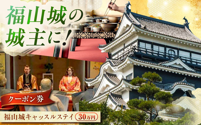 福山城キャッスルステイクーポン（30万円分）【宿泊 ペア宿泊券 トラベル お城 城泊 旅 旅行 広島県 福山市】BAAY002