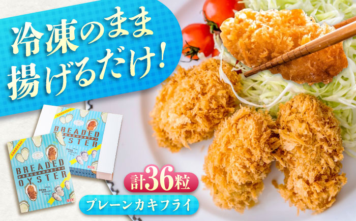 【スピード発送】冷凍 カキフライ  (プレーン 計36粒)  広島県産 冷凍カキフライ 広島牡蠣 牡蠣 かき カキ  料理 簡単 魚介類 海鮮 ギフト 広島県福山市/クニヒロ株式会社 [BACG008]