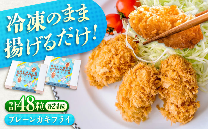 【スピード発送】冷凍 カキフライ  (プレーン 計48粒)  広島県産 冷凍カキフライ 広島牡蠣 牡蠣 かき カキ  料理 簡単 魚介類 海鮮 ギフト 広島県福山市/クニヒロ株式会社 [BACG009]