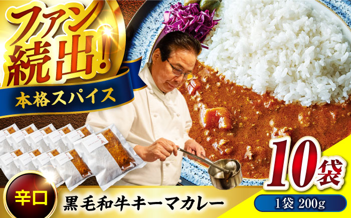 【年内発送】カレー 秘密の黒毛和牛キーマカレー10袋 カレー 冷凍 辛口 レストラン おすすめ 人気 福山 広島県福山市/株式会社グリル壱乃藏 [BACI002]