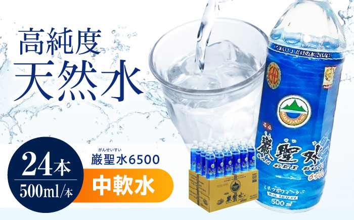 飲料 水 ミネラルウォーター 巌聖水6500 500ml×24本 広島県福山市/小林商事 ミネラルウォーター ペットボトル 500ml 24本 保存用 備蓄 防災 [BAEA012]