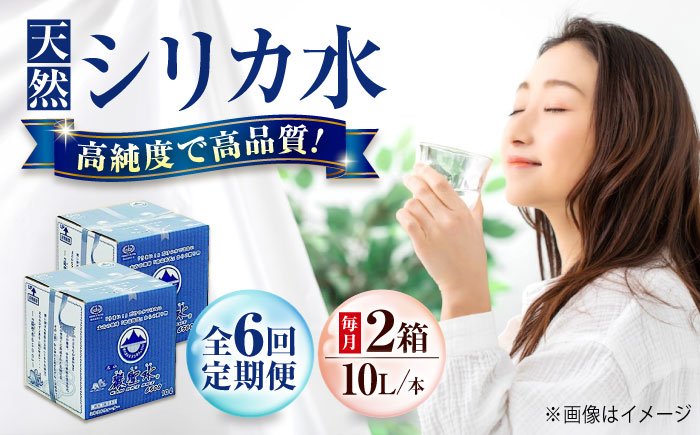 【全6回定期便】飲料 水 ミネラルウォーター 巌聖水6500 10L×2箱入り 広島県福山市/小林商事 ミネラルウォーター ペットボトル 10l 10リットル 保存用 備蓄 防災 [BAEA022]