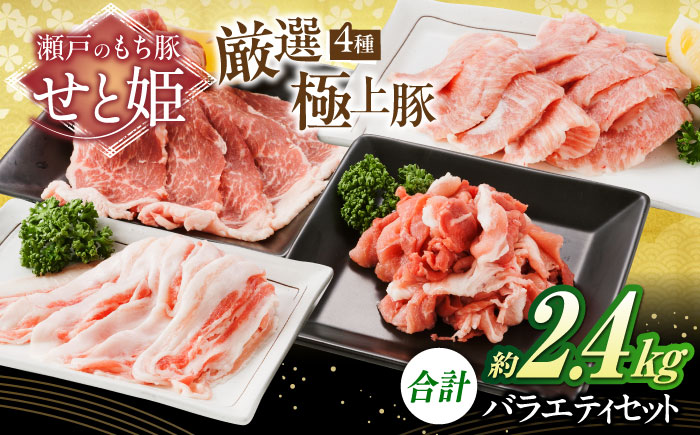 バラエティセット約2,400g (肩ロース・バラ・小間切れ・豚トロ 各600g)  広島県福山市/日本畜産株式会社 豚肉 ぶたにく こま切れ ロース しゃぶしゃぶ 小分け [BAER076]