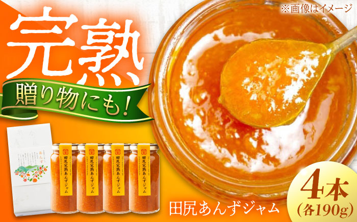 ジャム 田尻完熟あんずジャム 4本セット ジャム 果物 あんず パン 甘い 菓子 朝ごはん 広島県福山市/有限会社勉強堂 [BAFL002]