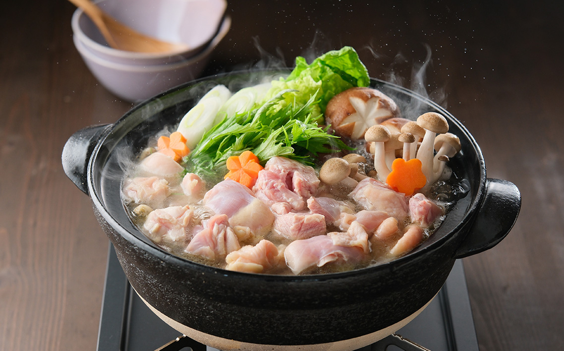 朝引き鶏の水炊きset2～3人前/鍋 スープ 鍋セット 鶏肉 モモ肉