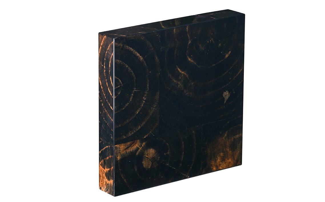 【壁面装飾オブジェ】升～masu～/漆黒（黒）　500g