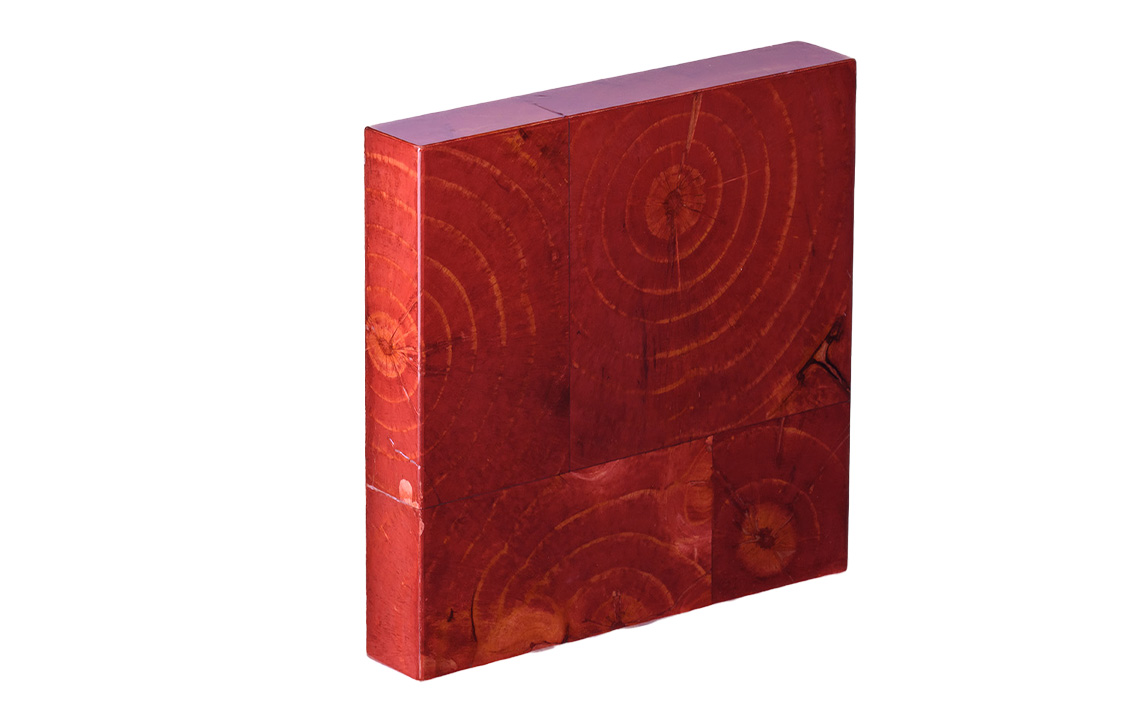 【壁面装飾オブジェ】升～masu～/弁柄（赤）　500g