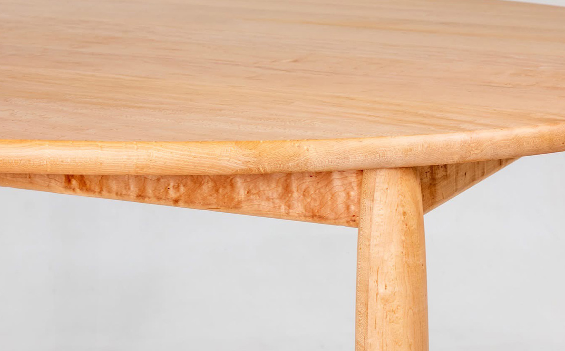 府中家具　Carving table　φ1100　レッドオーク レッドオーク