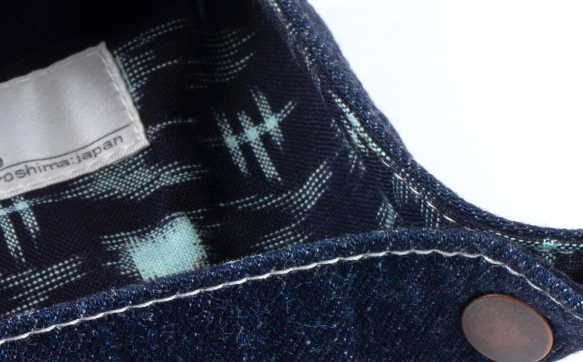 デニム備後絣トレイ（小）＃インディゴ