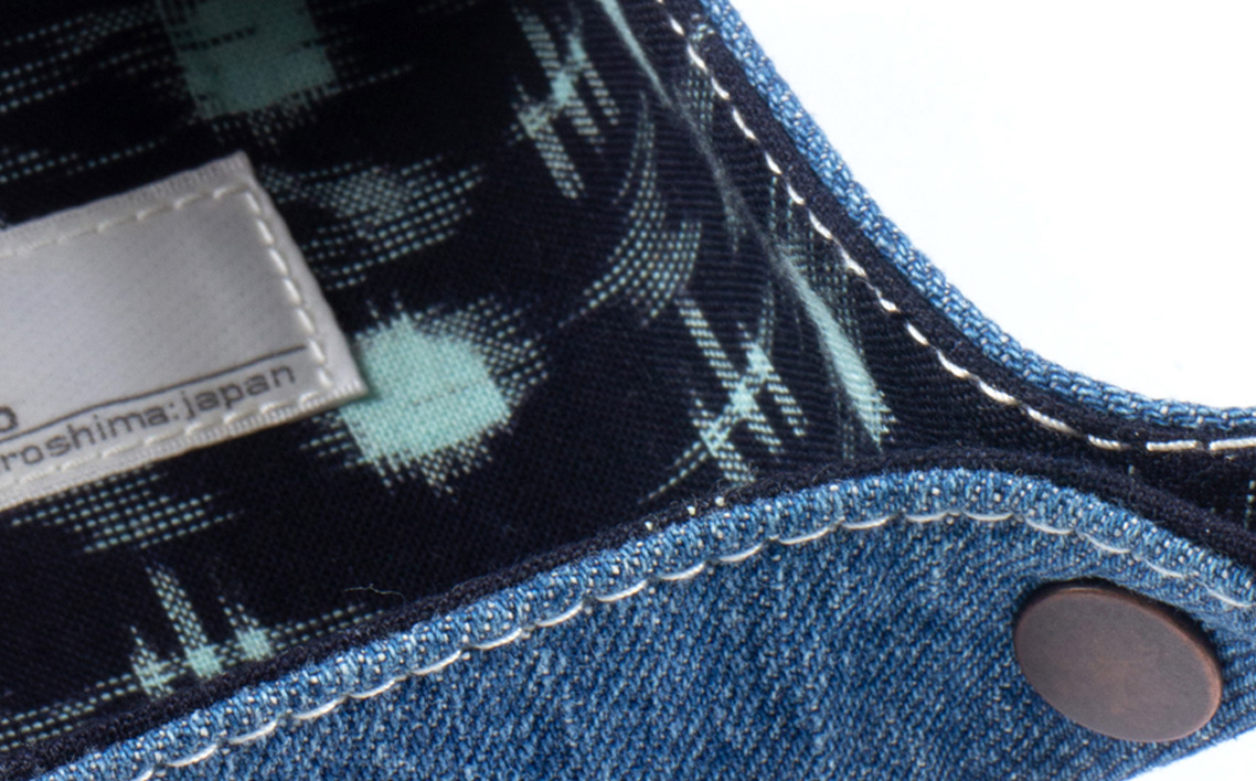 デニム備後絣トレイ（小）＃ライトインディゴ